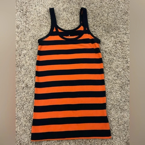 Orange and navy stripe tank top - Picture 1 of 2